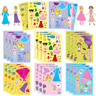 6��/����ɫ�����QĘ�N СŮ���ɐۿ�ͨ���� DIY ����ƴ�D�Q�b�N��
