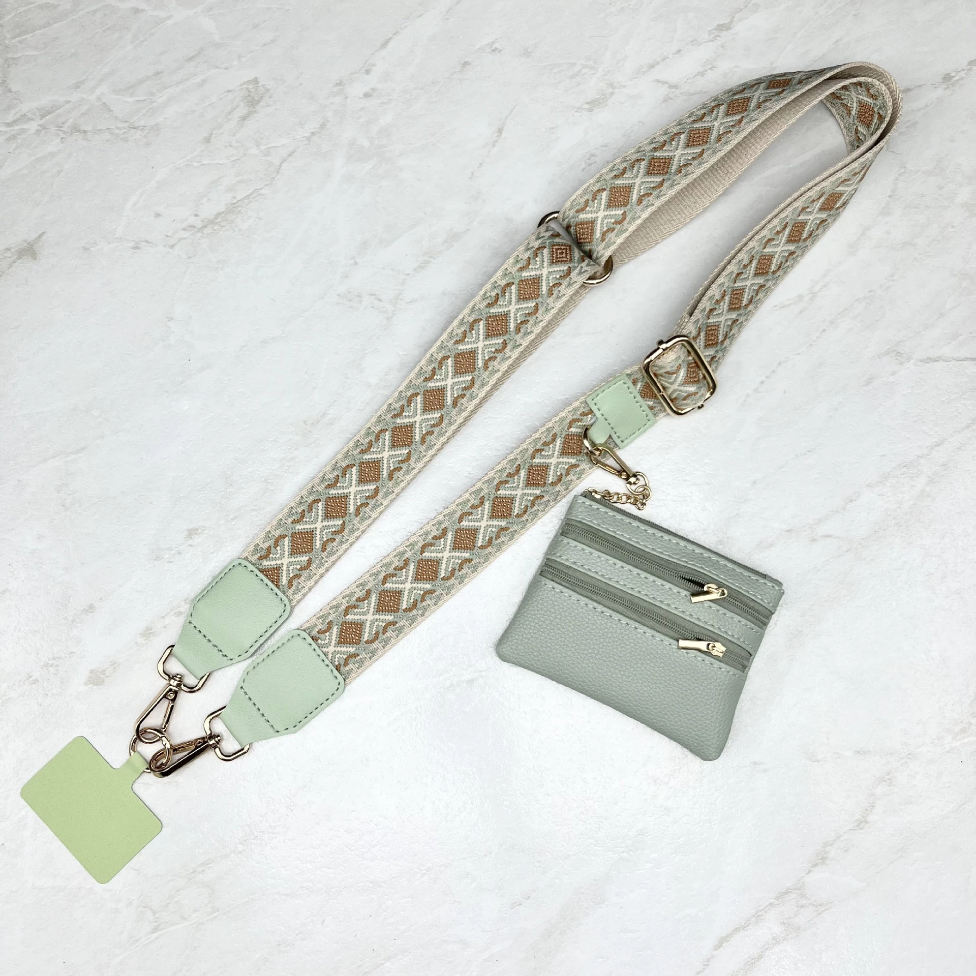 Phone case, strap on a lace, suspenders, universal wallet