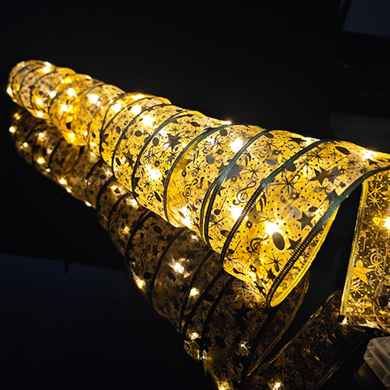 LED de navidad cinta luminosa arco cortina de luz de colores cadena de luz sala de vacaciones de navidad estrella luz decorativa