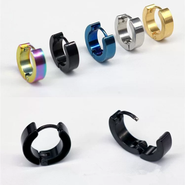 Серьги из нержавеющей стали, тренд двусторонней полировки, handmade для мужчин и женщин, корейский стиль