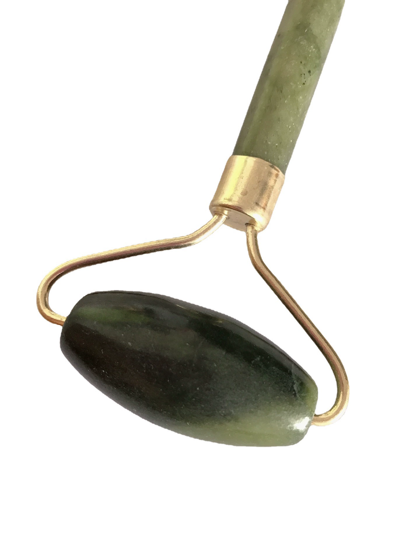 Массажная палочка для лица Jade Roller (Jade Beauty) Натуральный нефрит и алюминий, ручной массаж, размер 5,2×13,7 см