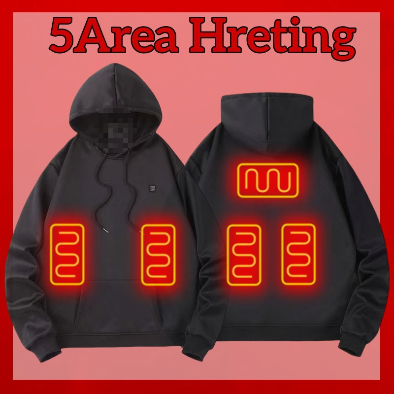 European Size Five-Zone Heating Sweatshirt, New Popular Smart Hooded Sweatshirt, Electric Heating Everyday Heating Clothing Top, Unisex European Size Five-Zone Heating Sweatshirt, New Popular Smart Hooded Sweatshirt, Electric Heating Everyday Heating Clothing Top, Unisex