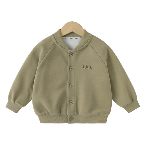 RightO European-style Boys' Baseball Jacket Knitted Cardigan Autumn Wear Spring/Fall Children's Clothing Kids' & Baby Autumn Tops