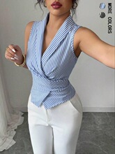 L 70732 Women's V-Neck Sleeves Shirt Ůʿ�r�� �W���羳��