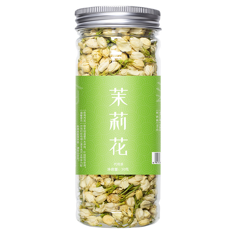 渝达代加工横县茉莉花干30克罐装花草茶oem贴牌养生组合三角茶包