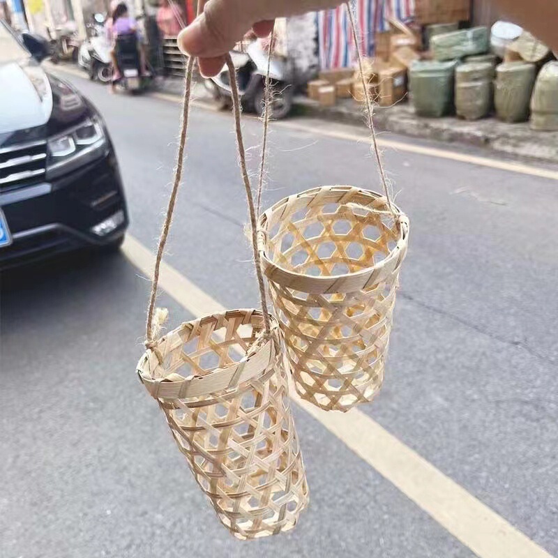 Bamboo Basket Milk Tea Cup Trendy Ice Cream Bamboo Basket Hollow Dessert Shaved Ice Milk Tofu Pudding Bamboo Woven Bamboo Bowl Set Bamboo Basket Milk Tea Cup Trendy Ice Cream Bamboo Basket Hollow Dessert Shaved Ice Milk Tofu Pudding Bamboo Woven Bamboo Bowl Set