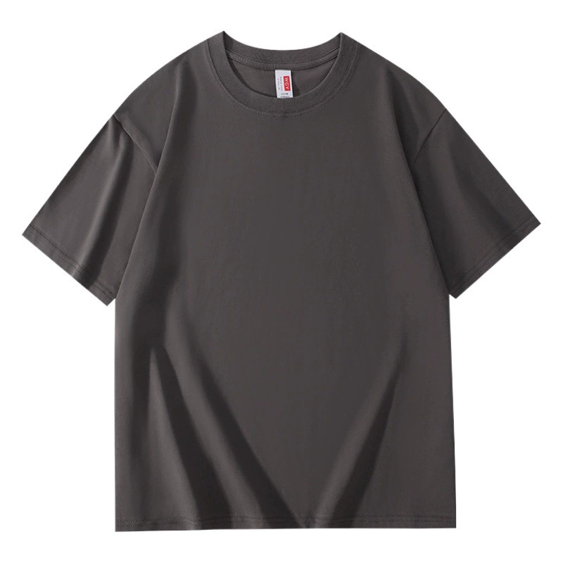 Футболка с коротким рукавом 200 г из чистого хлопка Мужская свободная летняя Базовая рубашка, Однотонная легкая доска, футболка больших размеров, женская, мужская, в том же стиле, с коротким рукавом