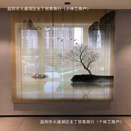 印花竹窗帘卷帘中式复古遮阳防晒民宿茶室装饰隔断门帘遮挡帘