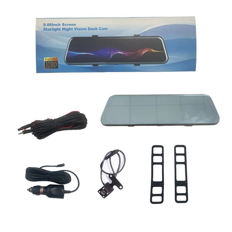 New Driving Recorder 10inch Hd Night Vision Streaming Driving Recorder Rearview Mirror Front and Rear Dual Lenses