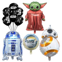 星球大战baby yoda气球 尤达婴儿造型铝箔玩具气球生日聚会装饰品