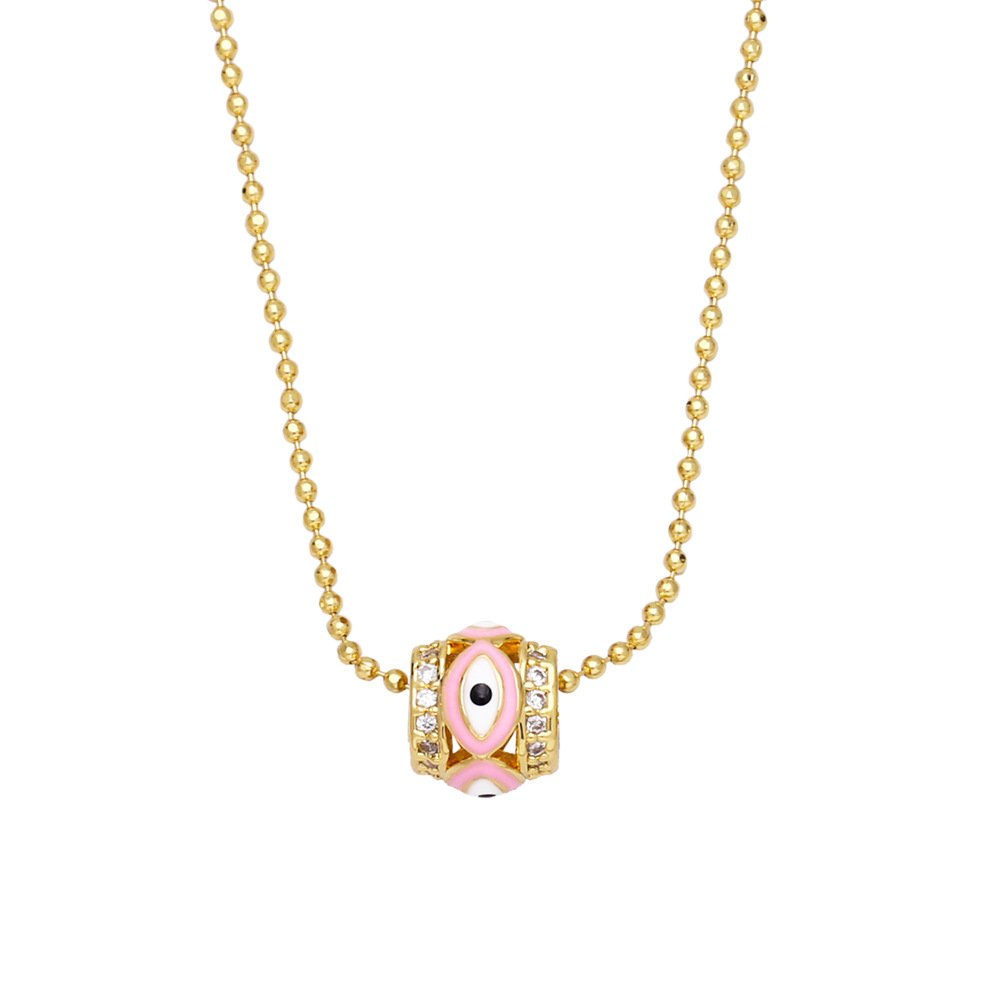 fashion cylinder devilu0027s eye pendant necklace copper necklace