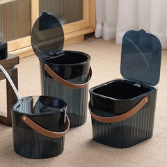 現代のシンプルなハイエンドの透明な茶のかすの桶の廃水桶の茶の葉の桶の工夫の茶器の排水管の茶台