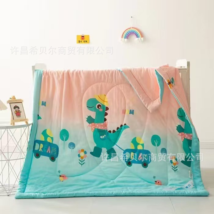 韩香绸棉绸人造棉夏凉被全棉婴儿宝宝幼儿园儿童空调被纯棉夏被