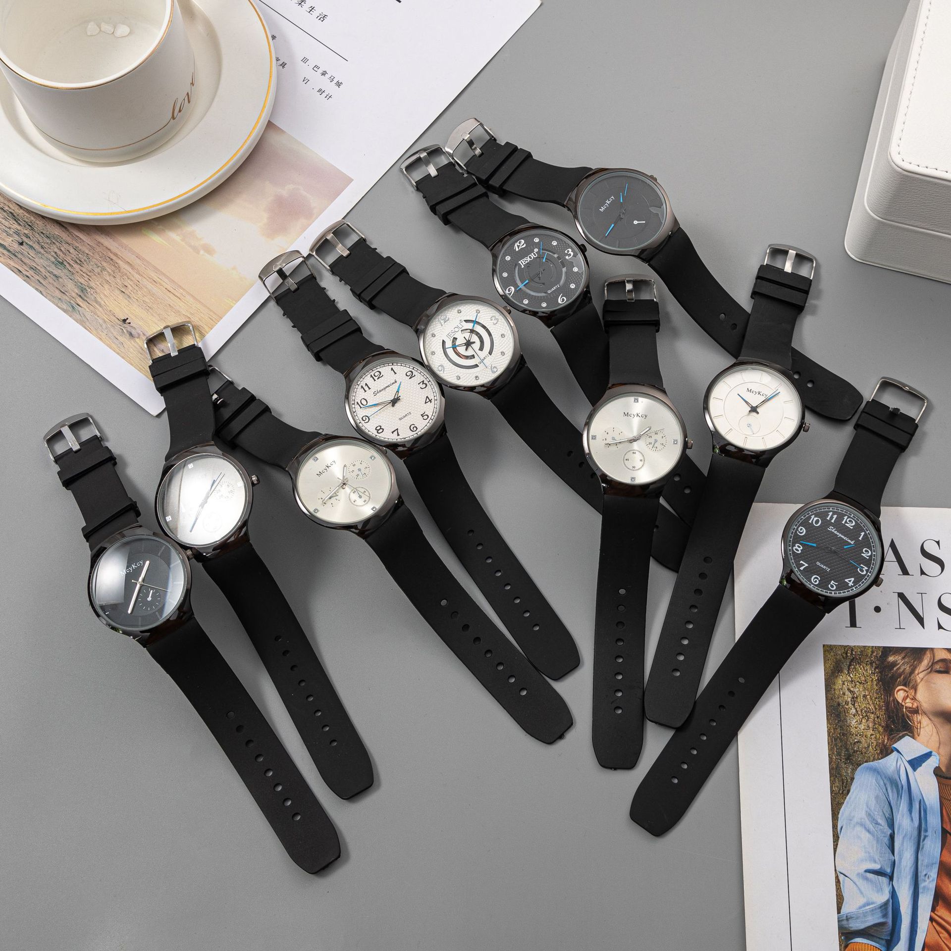 Silicon Shangmei New Fashion Casual Men's Tape Watch_voghion.com