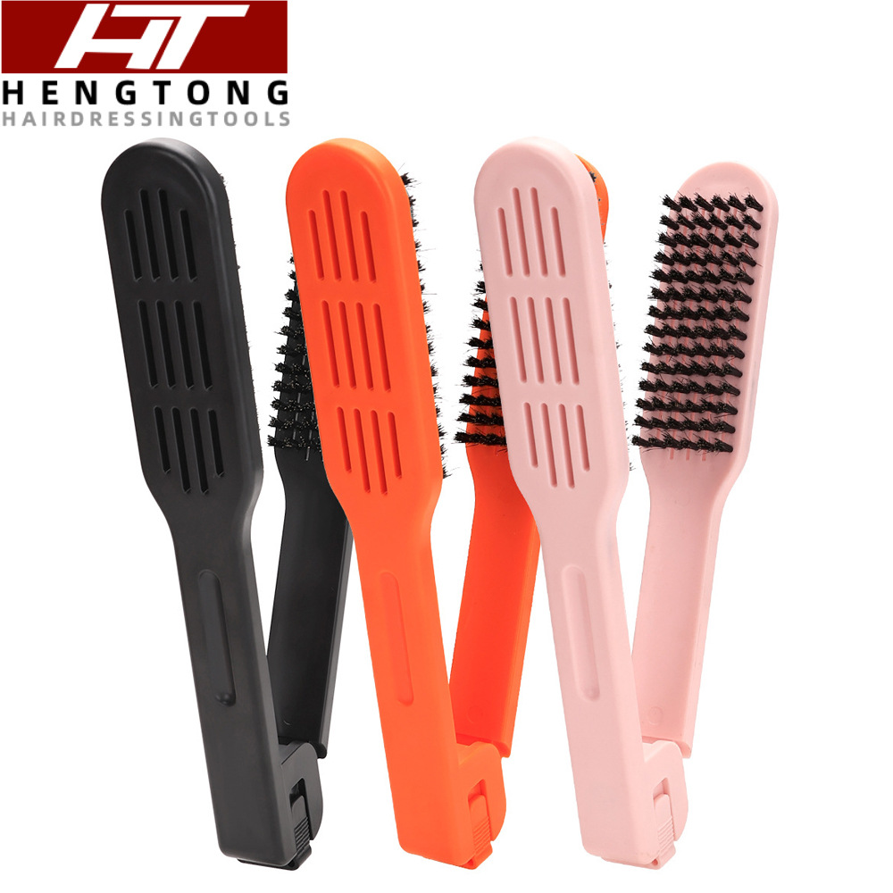 Aliexpress Plywood Comb Plastic Hairdressing Comb Anti-Static Solid Color V-Shaped Styling Straightening Hair Clip Comb Mane Curling Comb