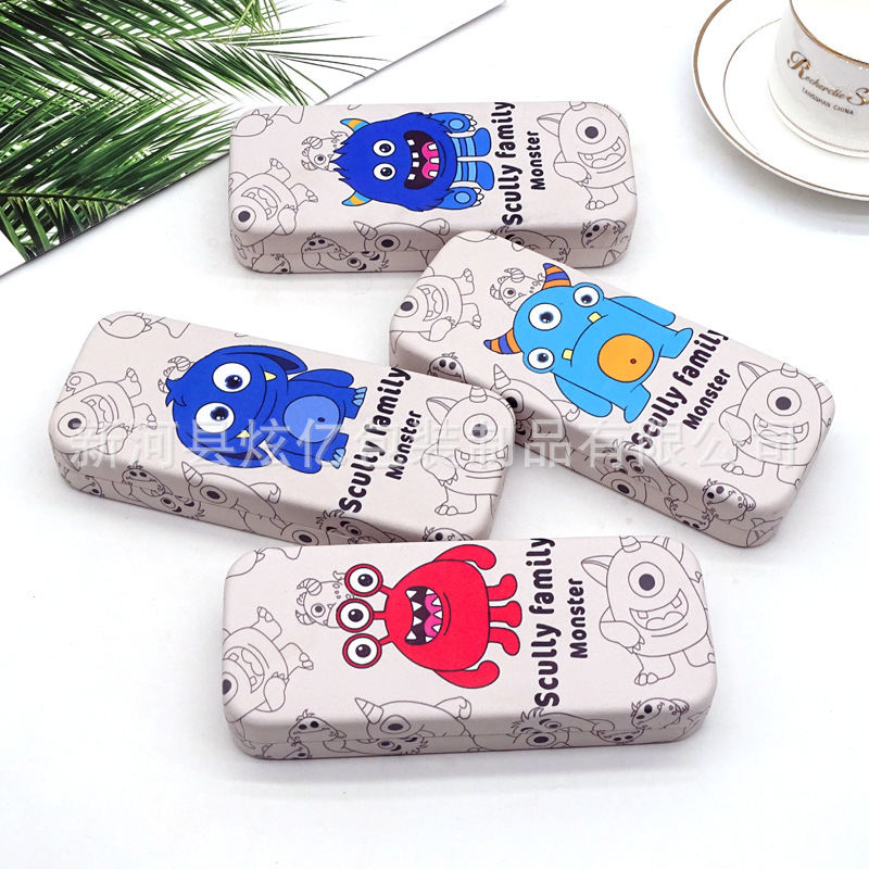 Cartoon Thin Pink Sweetheart Advanced Glasses Case Student Cute Portable Glasses Storage Box Compression Mirror Box