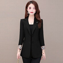 黑色西装外套女年春秋季新款韩版时尚气质炸街小西服西装外套