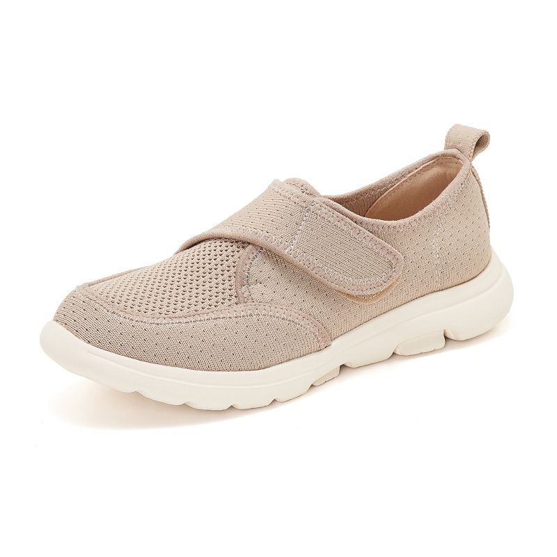 K6016 - 3 nuevo 2025, zapatos de cuero auténtico, almohadilla ligera antideslizante, cabeza redonda, tejido transpirable, zapatos de madre para mujeres