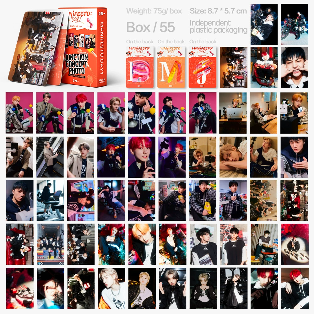 Коллекционная открытка kpop черная pin Seventeen Stray Kids бронепанель лома карта 55 карточек в коробке