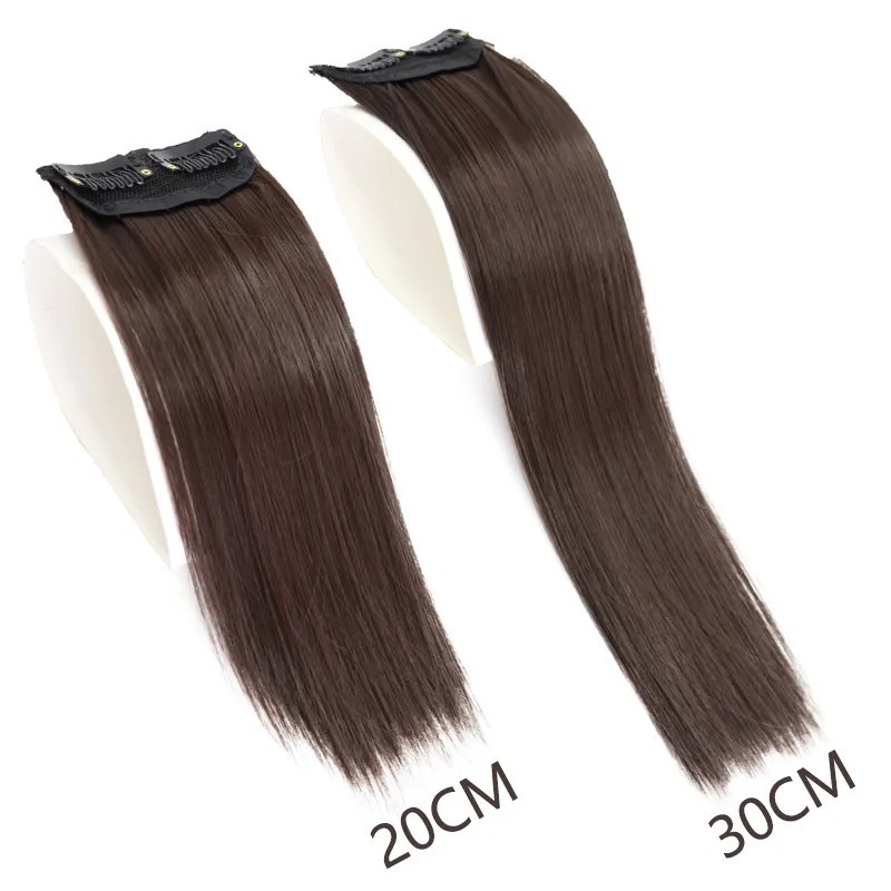 Extensions sintetiche naturale e voluminose con clip marrone_voghion.com