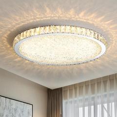 現代軽豪華水晶寝室部屋灯シンプルな大気サンプル板間客間レストラン円形LED天井イルミネーション