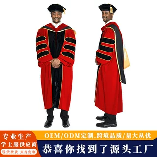 2026欧美热销美国博士袍大学毕业典礼学院风学士服硕士服校服套装