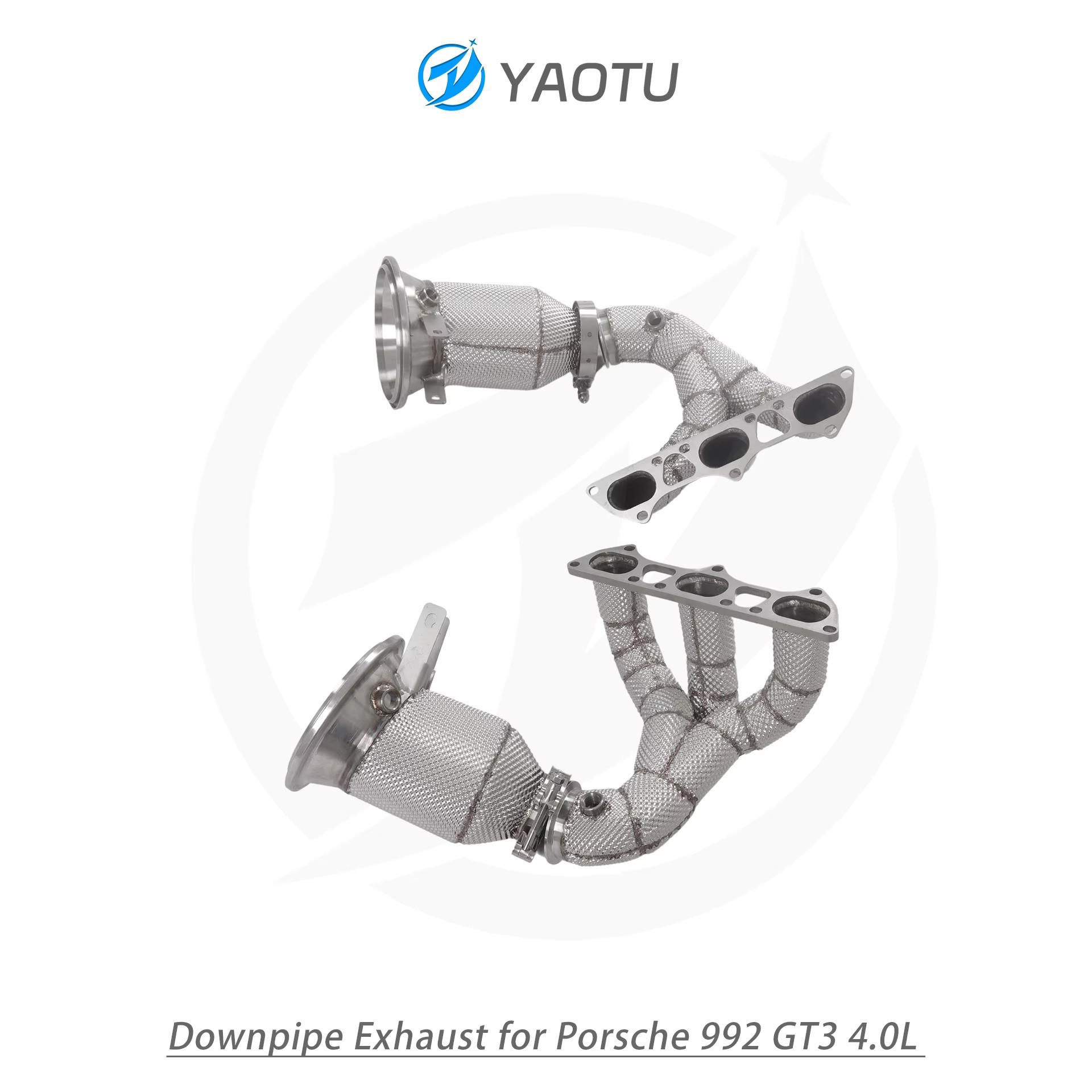 Suitable for Porsche 992 GT3 4.0L (without OPF) with three-way catalytic converter and heat insulation layer