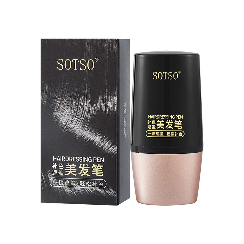 SOTSO カラーコンシーラー ヘアペン 新ヘアアーティファクト 植物が白髪を素早くカバーし、髪を傷めず、自宅で使用できます|undefined