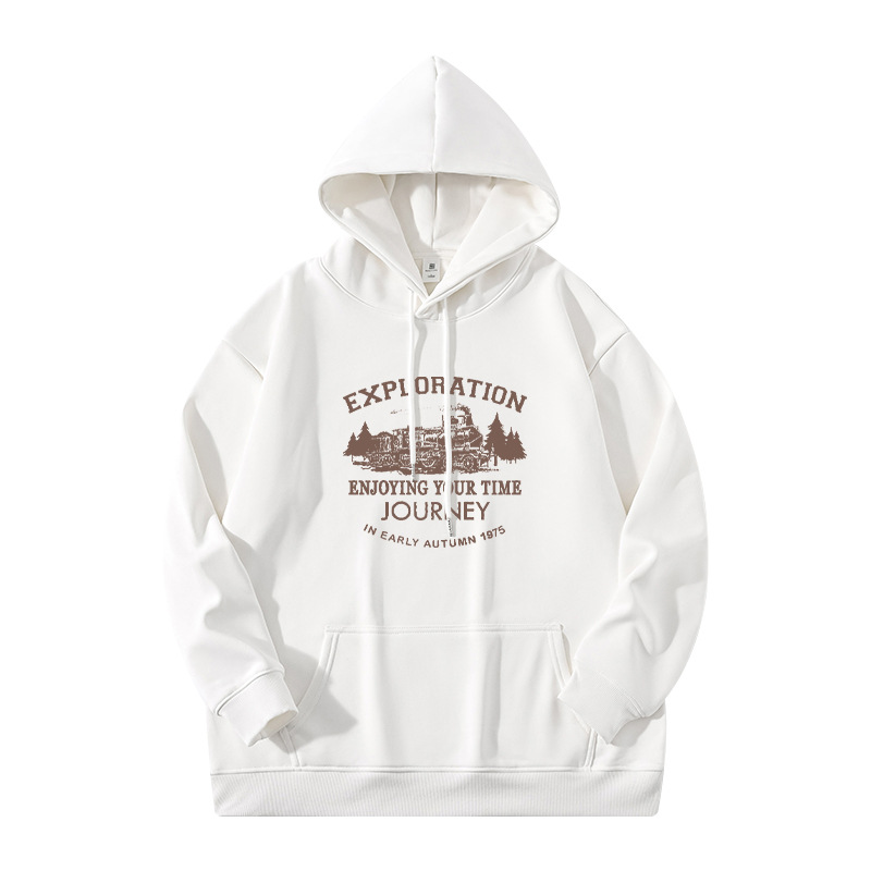 América pesada sudadera encapuchada hombre otoño invierno acolchado marca de moda retro suelta chaqueta superior adolescente