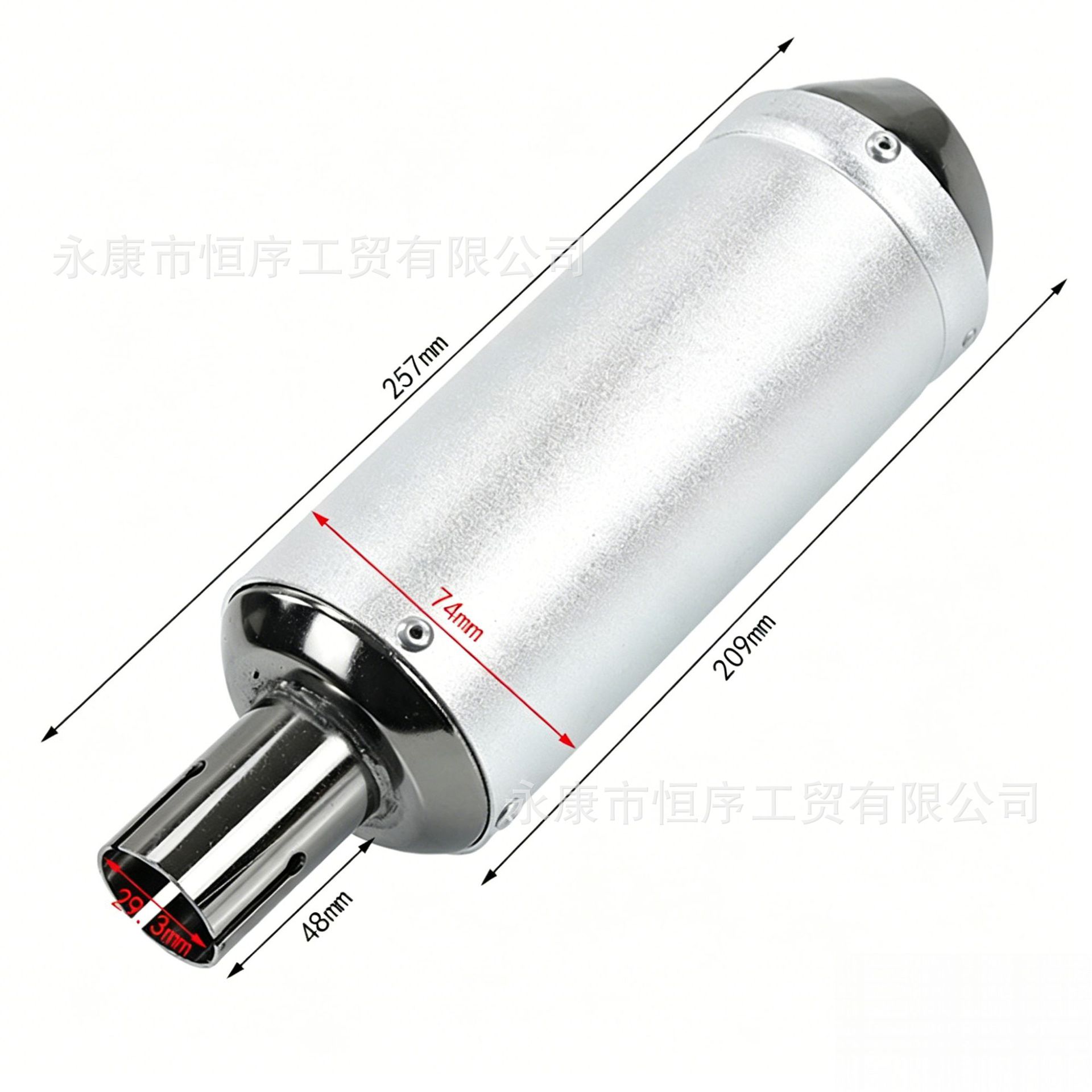 Atv Beach Bike Mini Dirt Bike Off-Road Motorcycle 110-160Cc Exhaust Pipe Exhaust Muffler 28mm Diameter Silencer