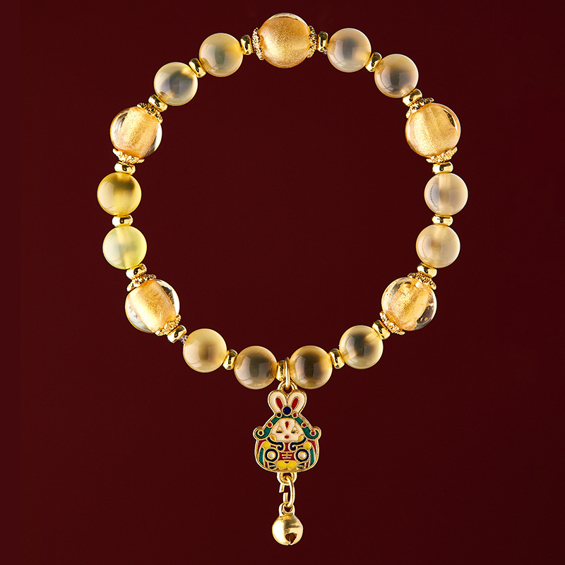 노란색 반설탕 금박 유약 (토끼 할아버지)