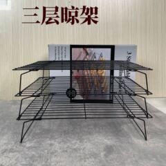 焙煎ツール3層ケーキ金型冷冷棚パン冷却棚は冷網をつけずに乾燥棚を分解することができる