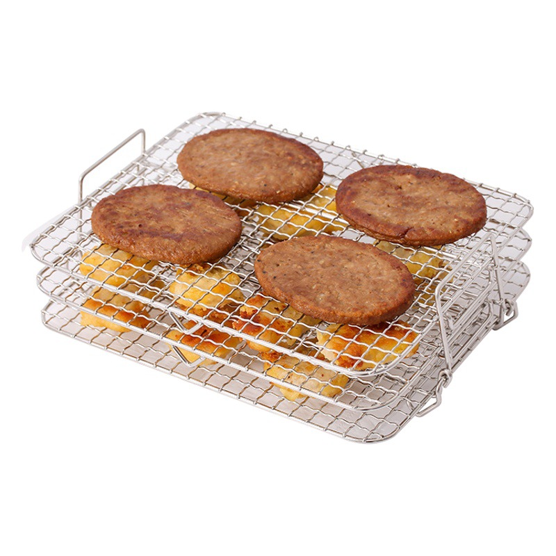 Accesorios de la freidora de aire de tres capas al vapor parrilla rejilla de frutas y verduras deshidratación rack freidora de Aire accessoriesDZ201