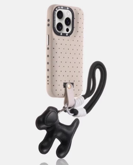 Ins viento color sólido bolsa de tambor lunares para iphone14/15 cordón para cachorros 13 Apple 16ProMax para hombres y mujeres 16