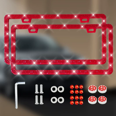 License plate holder/license plate holder – Car Supplies - double-pack-red