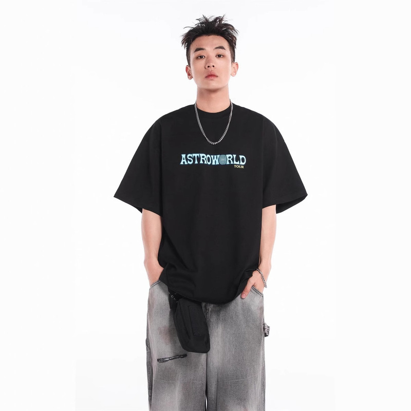 Trendy Brand Travis Scott Concert Merchandise Fortnite High Street Casual Unisex Short-Sleeve T-Shirt