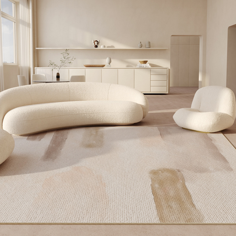 Alfombra doméstica de lujo ligera de dibujos animados resistente a la suciedad fácil de cuidar alfombra de cama resistente a la suciedad alfombra de lana de cristal antideslizante puede ser un agente