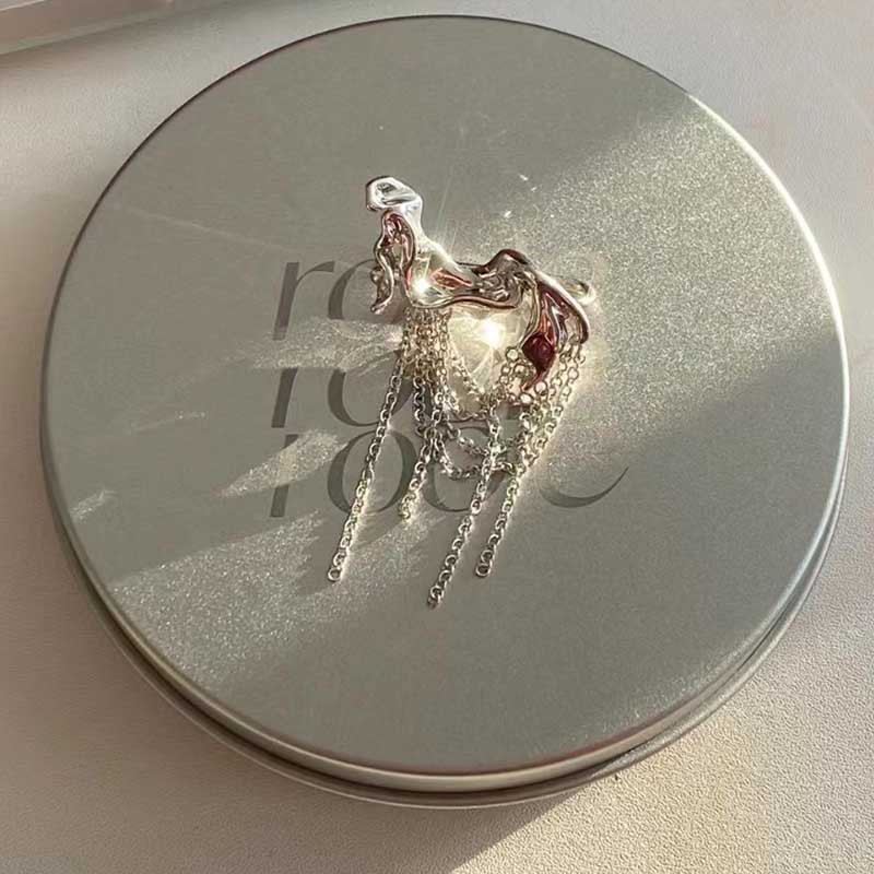 首饰耳饰戒指发夹胸针百搭小铁盒时尚小众铁盒可印logo