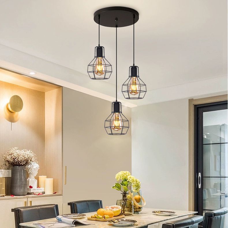 Estilo industrial retro americano, hierro forjado, cuerda de cáñamo, candelabro, restaurante, tienda de ropa, bar, ventana, nórdico, minimalista moderno