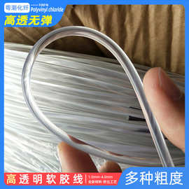 软塑料线DIY手工软编绳1mm-4mm软胶无弹水晶线透明实心吊牌绳现货