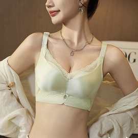 婷婷330#轻奢光感乳感棉文胸中薄B杯聚拢侧收无钢圈尾货内衣批发