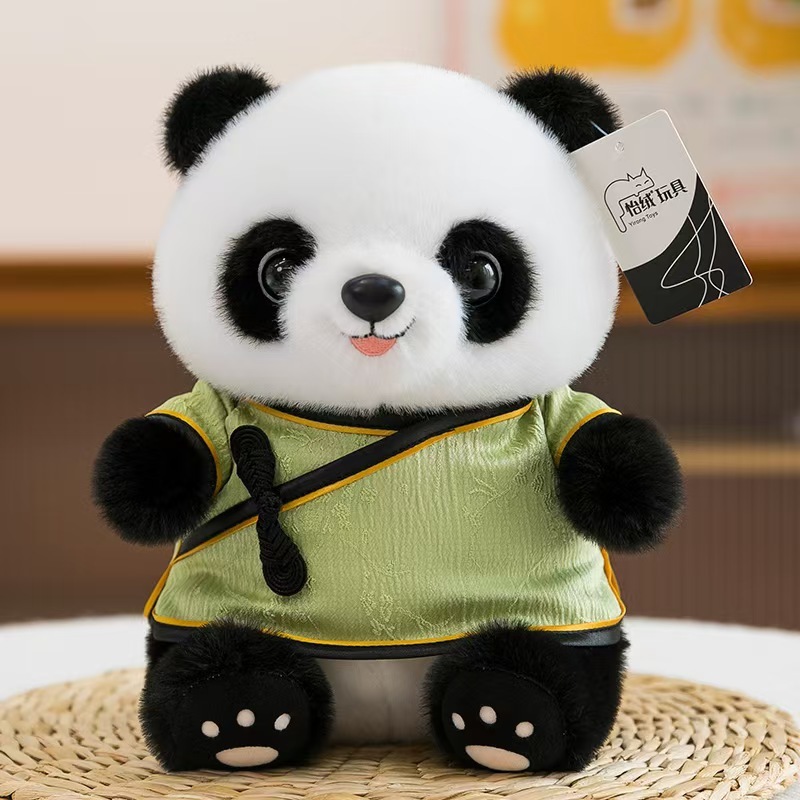 新しい中国風唐装パンダぬいぐるみ中国風漢服ペンダント人形成都パンダお土産卸売|undefined