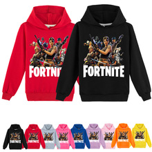 外贸童装爆款促销 印花动漫 中大童男女童卫衣连帽衫Y039