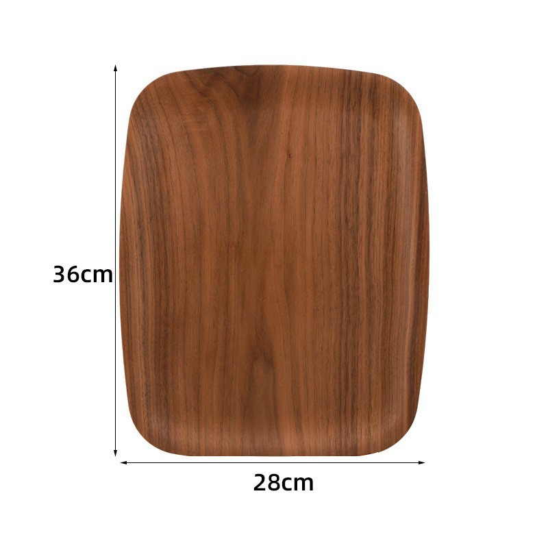 Paleta rectangular de sauce de agua, bandeja de estilo japonés personalizada, bandeja de madera de punto oeste, bandeja de madera personalizada, panadería