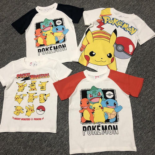 Summer  New Cartoon Anime Watermark Print Children's Short-Sleeve Wholesale T-Shirt