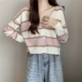 宽松v领新款春秋季毛衣
