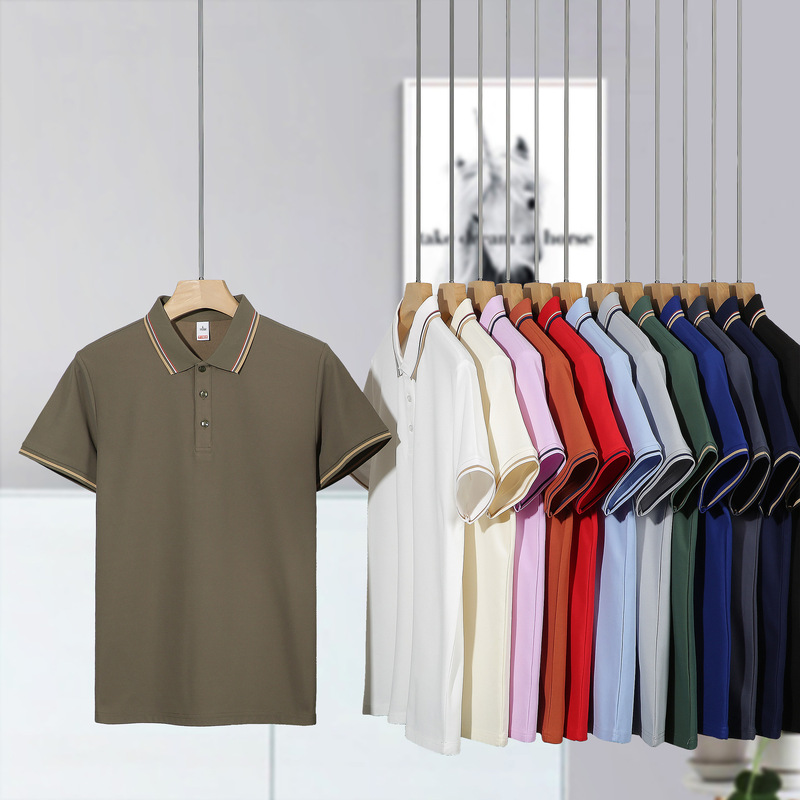 Polo Color-Block Short-Sleeve T-Shirt Men's Top Custom Workwear Class Uniform Team Gathering Cultural Shirt Shirt Collar