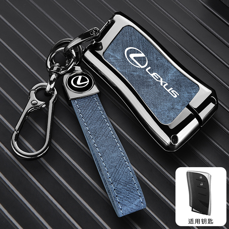 A형 2버튼 - 데님 패턴 [건쉘 블루 가죽] + 핸드 스트랩 버클