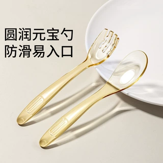 儿童宝宝餐具勺子训练叉勺便携收纳盒叉子全纳米银叉勺厂家现货