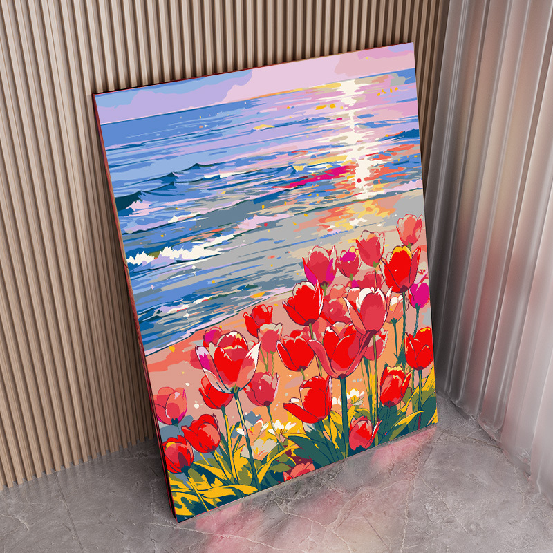 40 × 50 pintura al óleo digital color paisaje pintura pintada a mano relleno de color para niños curado fábrica de pintura decorativa al por mayor